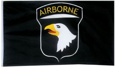 Airborne Black Eagle 3'X5' Flag Rough Tex® Super Polyester