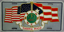Puerto Rico & USA with Seal License Plate