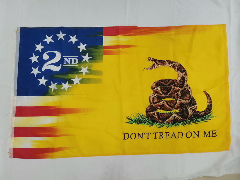 2nd Amendment Betsy Ross Gadsden Live Don't Tread on Me 3x5 Flag 100% Rough Tex USA