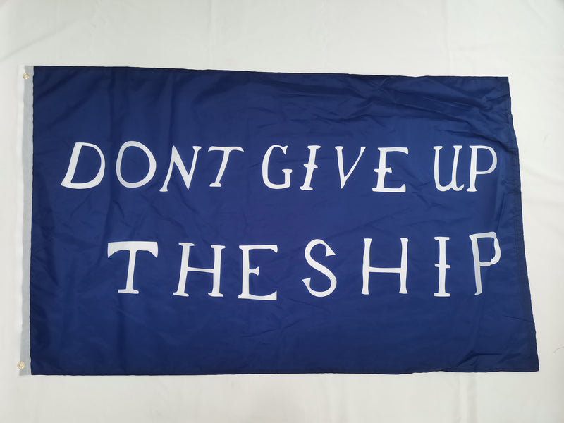 Double Sided Don't Give Up the Ship Commodore Perry US Navy Flag 1776 3x5 Rough Tex Oliver Perry