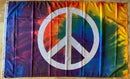 Tie Dye Peace Sign Flag 3'X5' Rough Tex® 100D