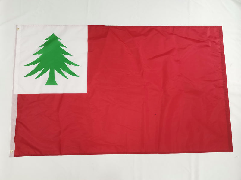 New England Pine Tree Flag 1776 3x5 Red Ensign Rough Tex Bunker Hill