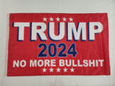 TRUMP 2024 NO MORE BULLSHIT Red 3X5 ROUGH TEX 150D Nylon double sided flag
