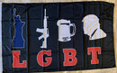 Liberty Guns Beer Trump LGBT Colored Flag 100D Rough Tex ® 3x5