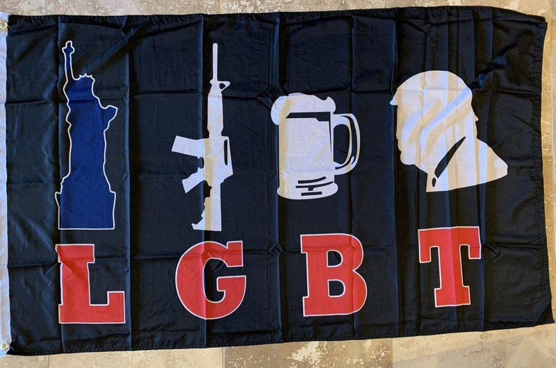 Liberty Guns Beer Trump LGBT Colored Flag Rough Tex ® 2'X3' 100D