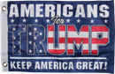 Americans For Trump Navy Knit Double Sided  12"X18" Flag -  Rough Tex® 100D
