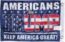 Americans For Trump Navy Knit Double Sided  12"X18" Flag -  Rough Tex® 100D