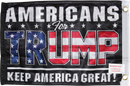 Americans For Trump Black KAG Keep America Great KNIT Double Sided  "12X18" Flag -  Rough Tex® 100D
