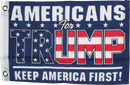 Americas For Trump Keep America First KAF Navy  - 12''X18'' Single Sided Flag