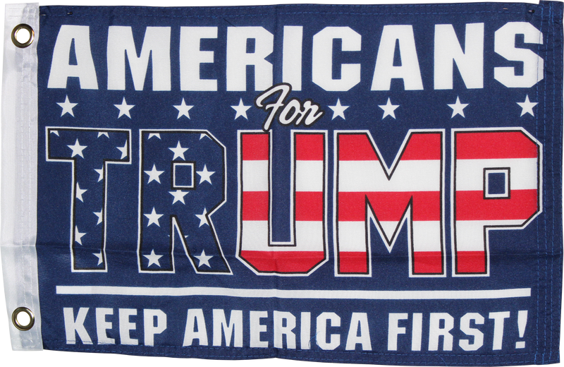 Americas For Trump Keep America First KAF Navy  - 12''X18'' Single Sided Flag