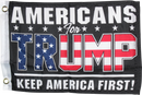 Americans For Trump KAF Keep America First Black "12X18" Flag -  Rough Tex® 100D