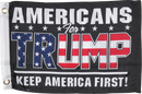 Americans For Trump Black KAF Keep America First Double Sided  "12X18" Flag -  Rough Tex® 100D