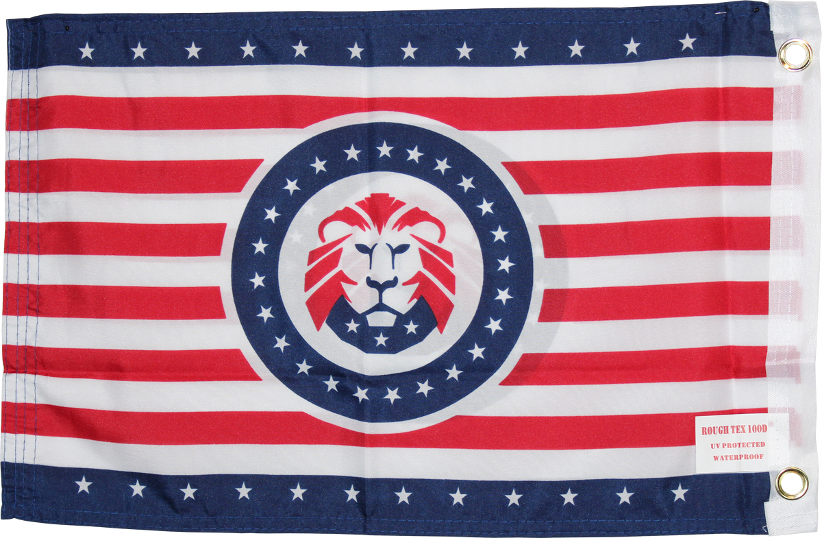 thumbnail image 2 of Trump 2024 Blue & Red 12"x18" 100D ROUGH TEX® Double Sided Garden Flag 2 of 9