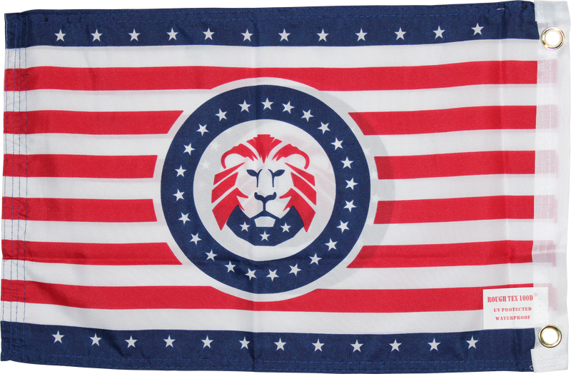 USA Trump Lion M A G A Double Sided Flag- 12''X18''  Rough Tex®