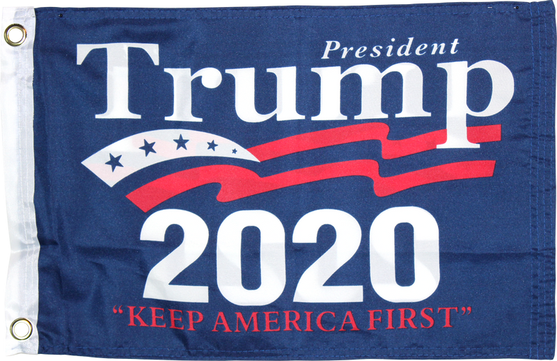 President Trump 2020 KAF Keep America First Double Sided 12"X18" Flag -  Rough Tex® 100D