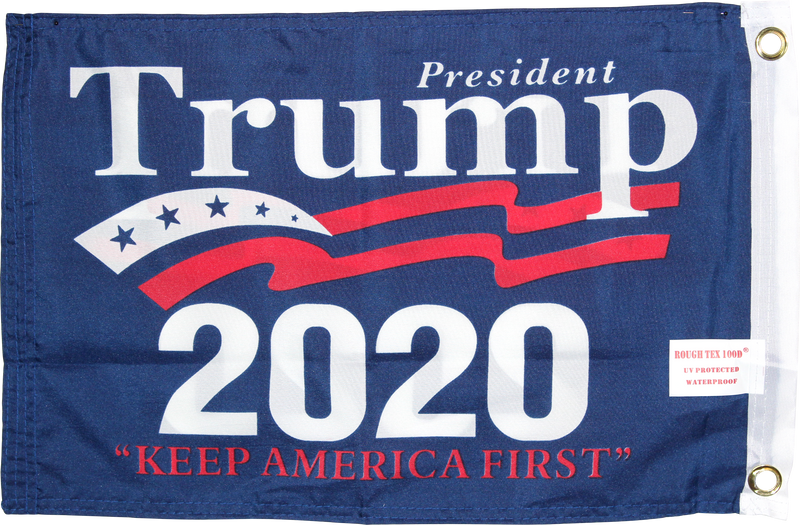 President Trump 2020 KAF Keep America First Double Sided 12"X18" Flag -  Rough Tex® 100D
