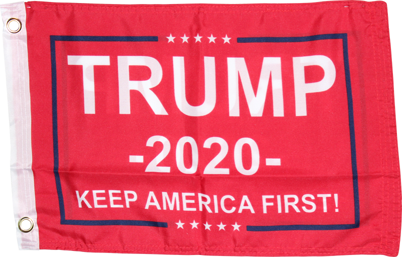 Trump 2020 Keep America First KAF Red Double Sided Flag- 12''X18'' Rough Tex®