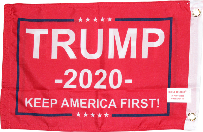 Trump 2020 Keep America First KAF Red Double Sided Flag- 12''X18'' Rough Tex®