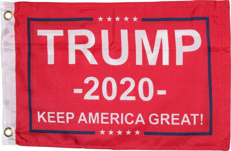 Red Trump 2020 Keep America Great KAG Double Sided Flag- 12''X18''  Rough Tex®