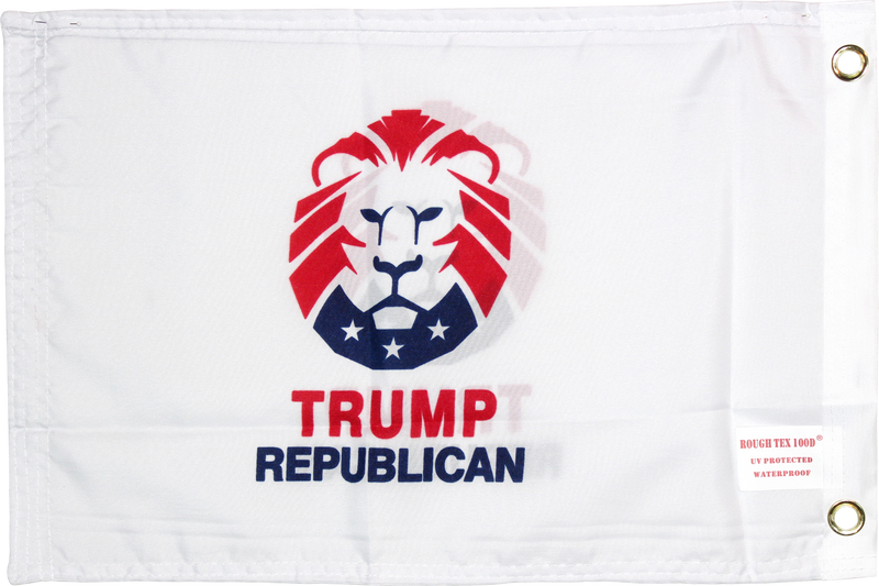 Trump Republic Lion Double Sided 12"X18" Flag - Rough Tex® 100D