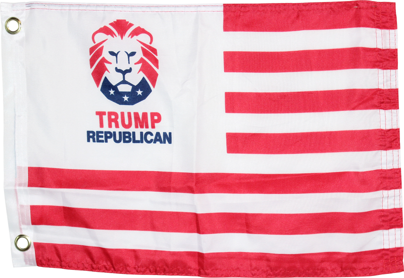 Trump Republican Stars And Stripes - 12''X18'' Single Sided Flag