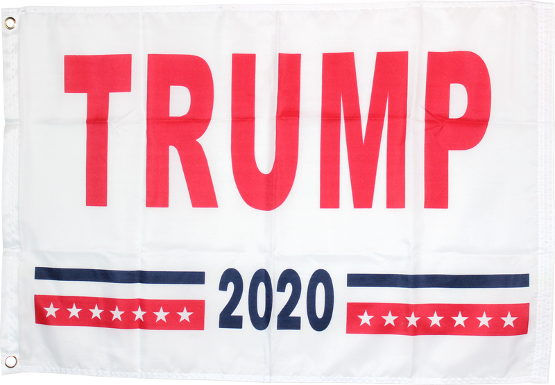 Trump 2020 White Flag - 2'X3' Feet 100D ROUGH TEX ®