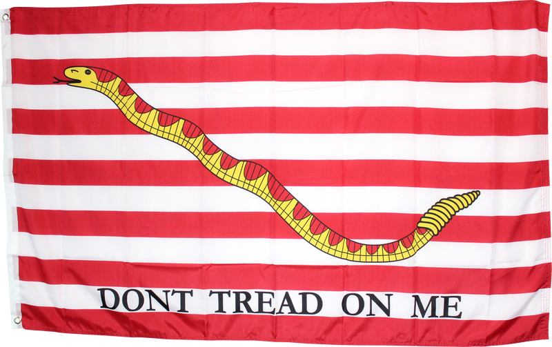 1ST NAVY JACK FIRST AMERICAN REVOLUTION NAVAL DON'T TREAD ON ME  ROUGH TEX® 100D 3'X5'