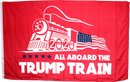All Aboard The Trump Train Red Double Sided 3'X5' Feet Flag Rough Tex ® 100D