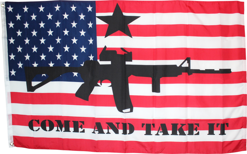 Stars And Stripes Come And Take It  Rough Tex ® 3'X5' 100D Flag