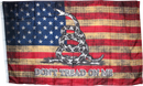 Vintage Betsy Ross Don't Tread On Me White Snake Rough Tex® 100D Size Variants (3'X5' 2'X3 12"X18")