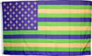 American Mardi Gras Fleur De Lis Flag Rough Tex ® 100D 3'x5' Flag