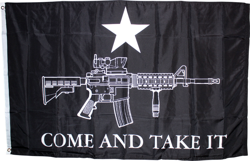M4 Come & Take It (Black) Flag 3'X5' Rough Tex® 100D