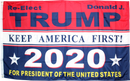 Re-Elect Donald J Trump Keep America First KAF For President Of The United States Double Sided 3'X5' Rough Tex® 100D