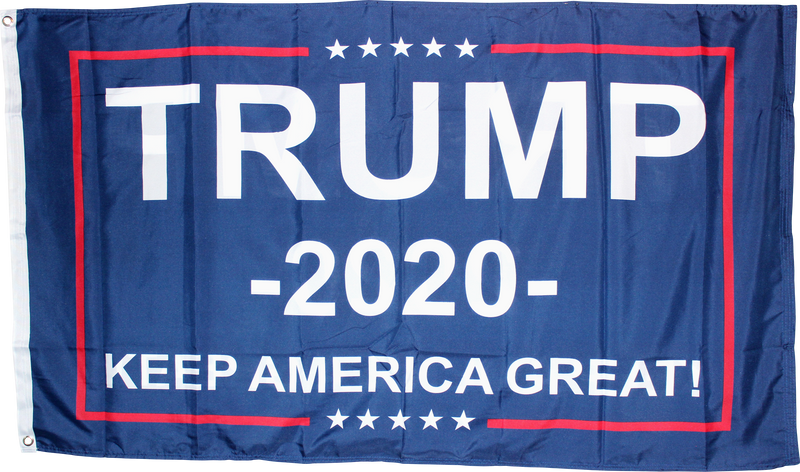 TRUMP 2020 KEEP AMERICA GREAT double sided BLUE 3'X5' Rough Tex ® Flags 100D