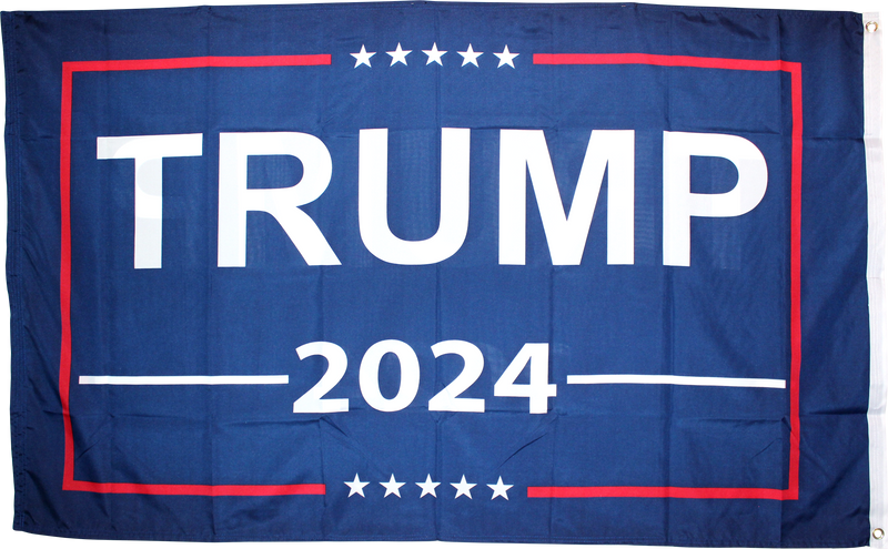 Trump 2024 Double Sided 12"X18"  W/ Grommets Flag Rough Tex® Knit Nylon