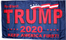 Re-Elect Trump 2020 Keep America First KAF Double Sided 3'X5' Rough Tex ® Flags 100D