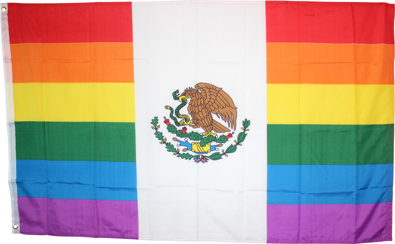 Mexico Rainbow 3'X5' Flag ROUGH TEX® 100D