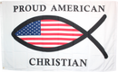 Proud American Christian Flag Rough Tex ® 3'x5 ' 100D Flags