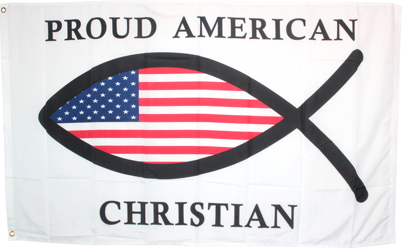 Proud American Christian 3'X5' Flag - Rough Tex ®100D