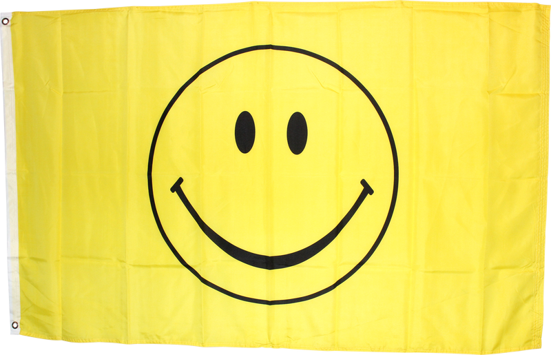 3'X5' SMILEY FACE FLAG 100D ROUGH TEX ®