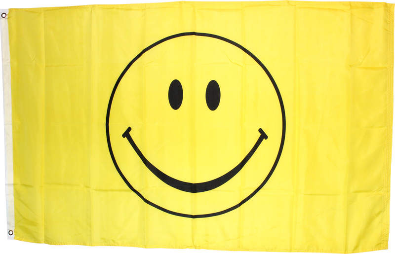 Smiley Face Flag 3'X5'- Rough Tex® 100D