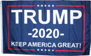 3'X5' TRUMP 2020 KEEP AMERICA GREAT BLUE FLAG 100D ROUGH TEX ®