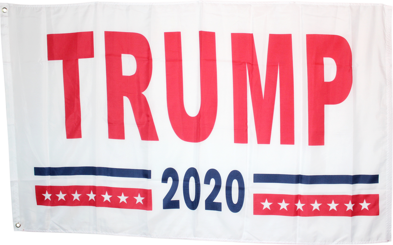 Trump 2020 White 3'X5' Flag- Rough Tex® 100D