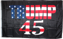 Trump 45 Black  3'X5' Flag- Rough Tex 100D