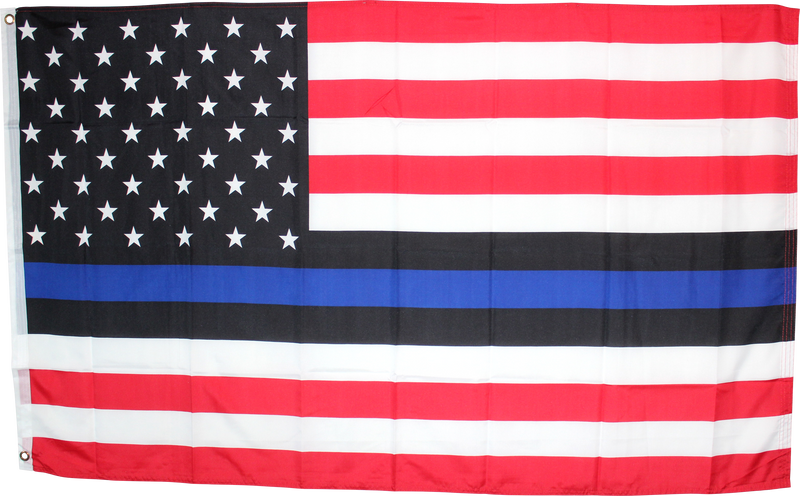 USA RWB With This Blue Line Memorial American Flag 3'x5' 100D ROUGH TEX ®