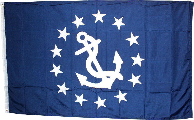 Yacht Club Commodore Navy Flag 3'X5' 100D ROUGH TEX ®