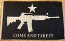 COME AND TAKE IT M4 BLACK FLAG 3X5 ROUGH TEX 100D