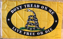 Gadsden Don't Tread On Me Live Free or Die Banner ROUGH TEX ® 3'x5'