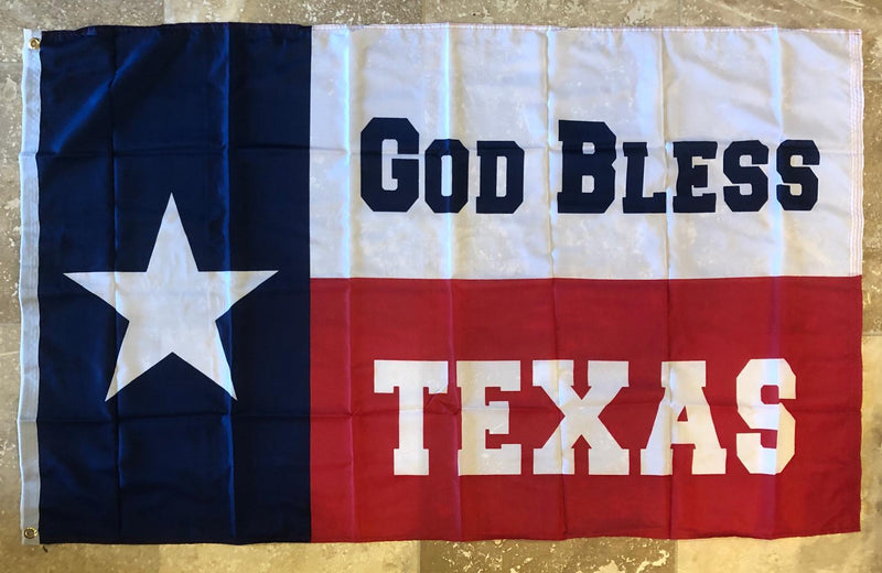 God Bless Texas 3'x5' 100D Flag Rough Tex ® American History