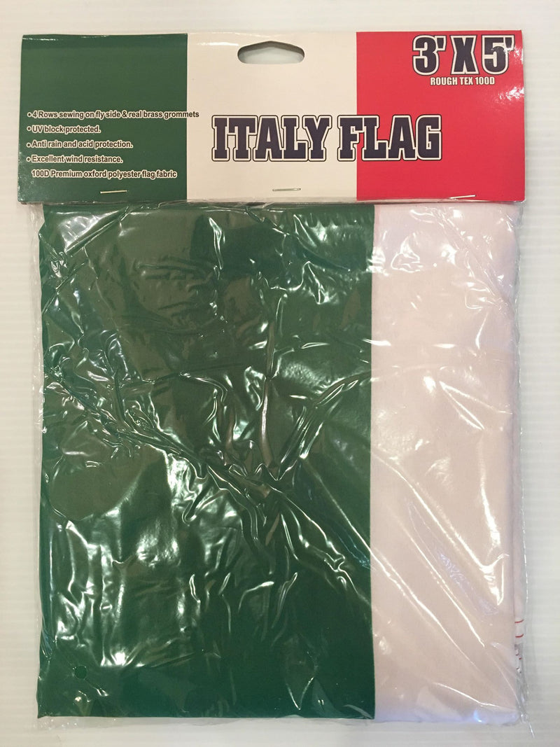 ITALY ITALIAN FLAG 3X5 100D  ROUGH TEX
